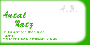 antal matz business card